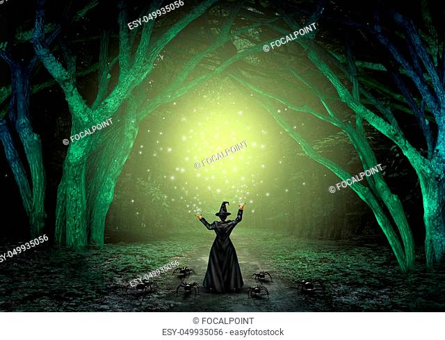 Green witch casting Stock Photos and Images | agefotostock
