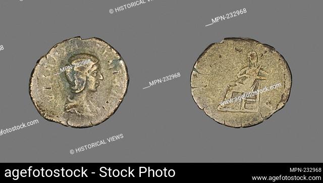 Denarius (Coin) Portraying Empress Julia Domna - AD 211/217 - Roman, minted in Rome - Artist: Ancient Roman, Origin: Roman Empire, Date: 211 AD–217 AD