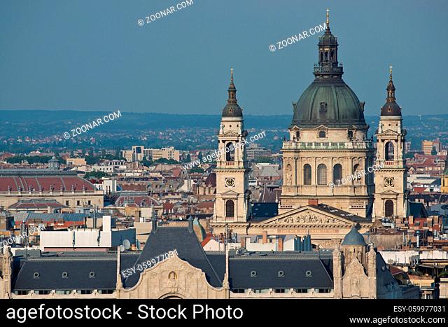 The Saint Stephen's Basilica, in the old town of Budapest