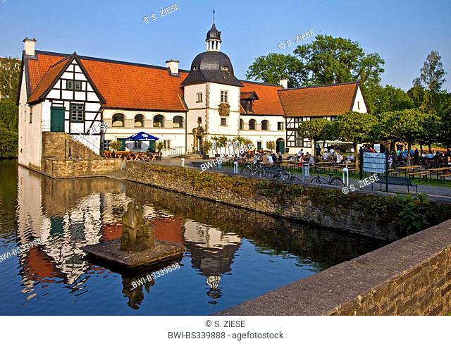 moated castle Rodenberg in the district Aplerbeck, Germany, North Rhine-Westphalia, Ruhr Area, Dortmund