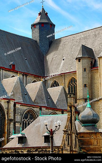 Rooftops of Saint Michael's Church, Ghent, Belgium