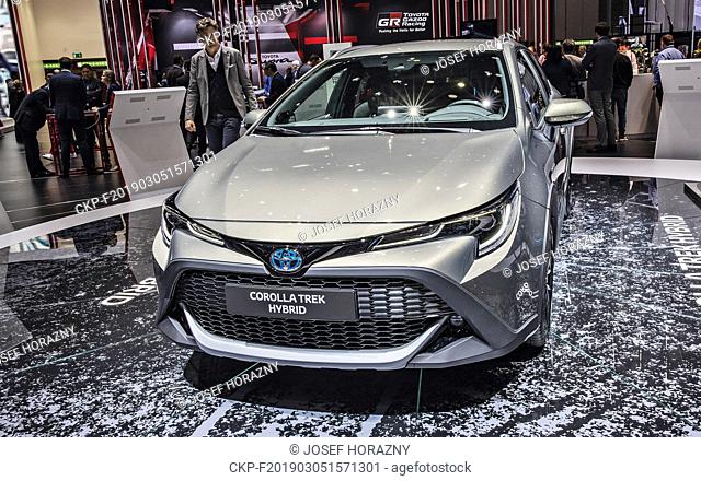 Toyota Corolla Trek Hybrid was presented during the 2019 Geneva International Motor Show on Tuesday, March 5th, 2019. (CTK Photo/Josef Horazny)