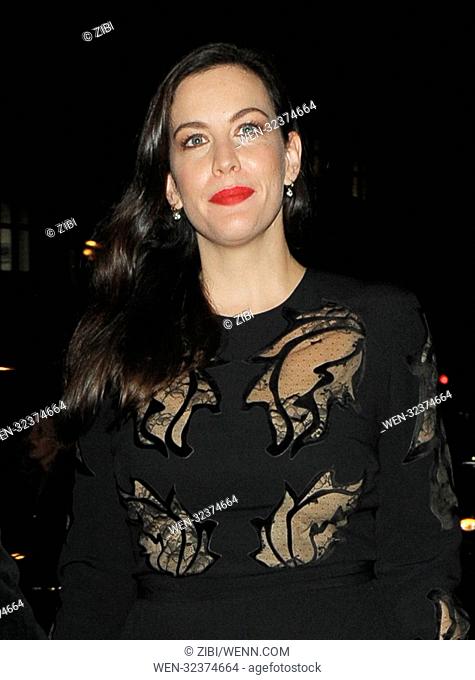 Liv Tyler and Dave Gardner appear to be on a date night as they hold hands outside The Wolseley restaurant Featuring: Liv Tyler, Dave Gardner Where: London