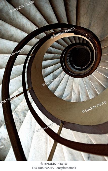 View of spiral steps at bombay stock exchange ; Bombay Mumbai; Maharashtra ; India 28-November-2008