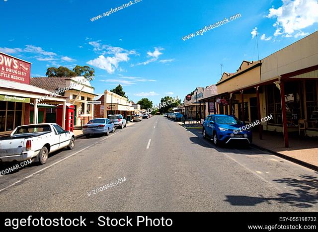 CHILTERN, AUSTRALIA - April 3 2017: The quaint gold mining town of Chiltern in the Victorian High Country in Australia