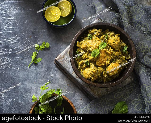 Chicken Haldighati (chicken with a spicy creamy sauce, India)