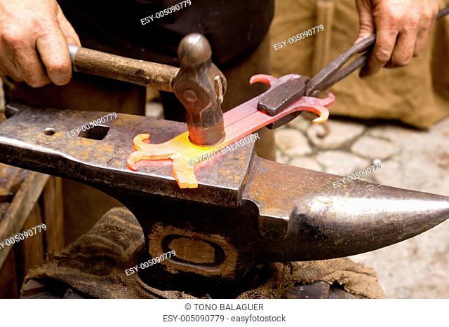 blacksmith forged iron smith anvil hammerman