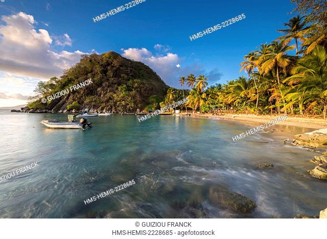 France, Guadeloupe (French West Indies), Les Saintes archipelago, Terre de Haut, Anse du Pain de Sucre, little volcanic hill