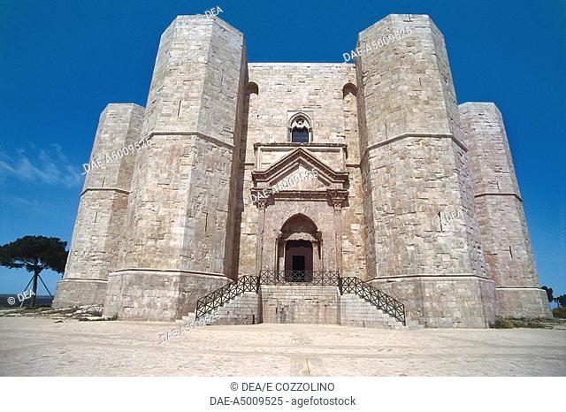 Italy - Apulia Region - Le Murge - Andria, province of Bari. Hohenstaufen Emperor Frederick II's Gothic Castel del Monte, 1240 (UNESCO World Heritage Site