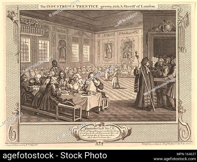 The Industrious 'Prentice Grown Rich and Sheriff of London: Industry and Idleness, plate 8. Artist: William Hogarth (British