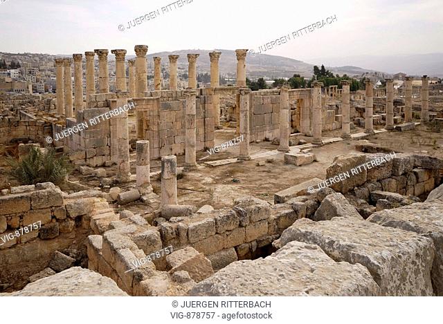 Church of Saint Theodore, Ruins of Jerash, Roman Decapolis city, dating from 39 to 76 AD, Jordan, Arabia - JERASH, JORDANIEN, 10/01/2008