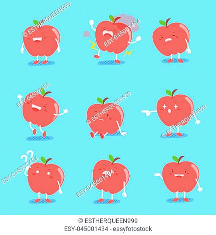 Cute cartoon apple Stock Photos and Images | agefotostock