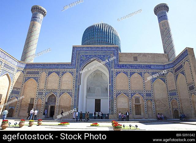 Inner courtyard, Amir Timur Mausoleum, Samarkand, Samarqand Province, Uzbekistan, Asia
