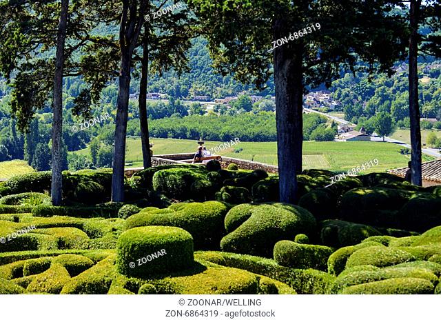 Garten Marqueyssac Les Jardins suspendus de Marqueyssac Gemeinde Vezac Departement Dordogne Region Perigord Frankreich Europa | Overhanging Gardens of...