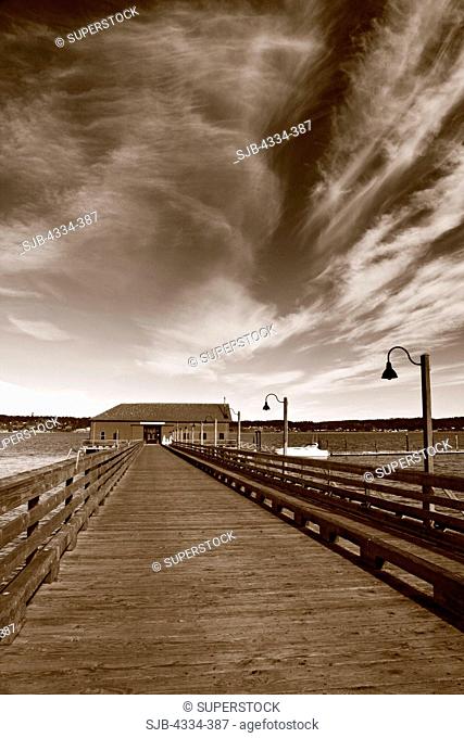 Coupeville Wharf, in Coupeville, a town in Whidbey Island, Washington