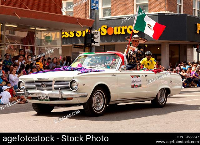 Brownsville, Texas, USA - February 25, 2017, Grand International Parade is part of the Charro Days Fiesta - Fiestas Mexicanas