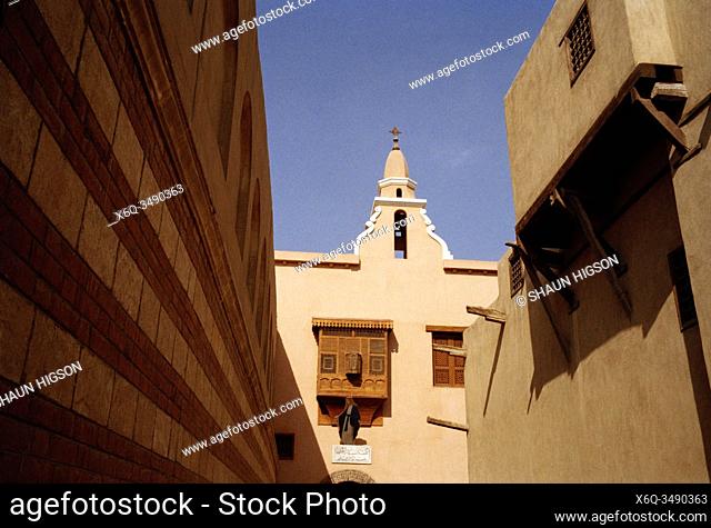 In the ancient alleyways of Coptic Cairo in the city of Cairo in Egypt in North Africa