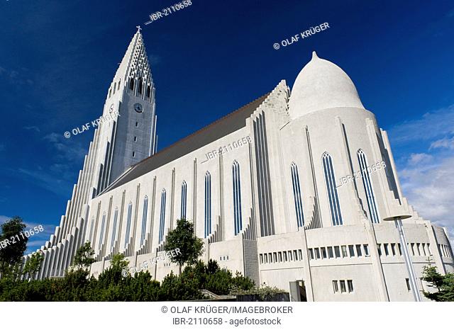 Hallgrimskirkja church, church of Hallgrímur, a landmark of Reykjavík,  Iceland, Europe, Foto de Stock, Imagen Derechos Protegidos Pic. IBR-2110658  | agefotostock