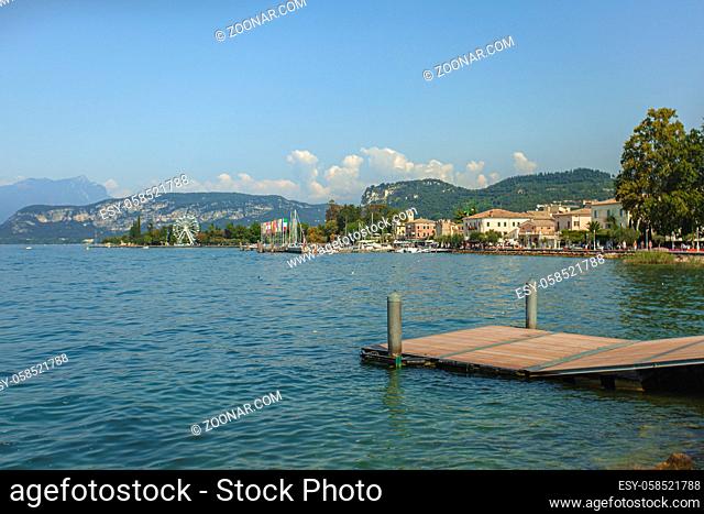 View of the Grada Lake from Bardolino, a famous place in Italy