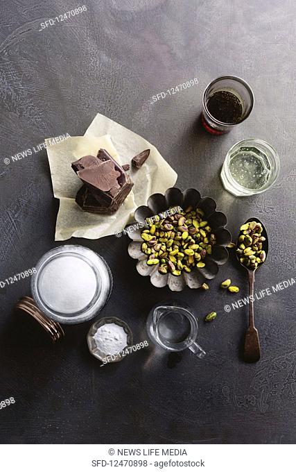 Ingredients for chocolate honeycombs