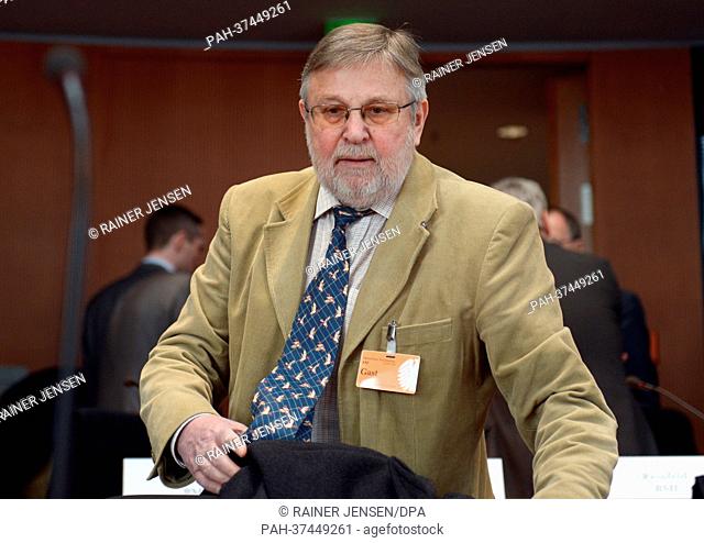 Former Vice-President of the Thuringian Agency for the Protection of the Constitution Peter-Joerg Nocken attends a meeting of the Federal NSU investigation...
