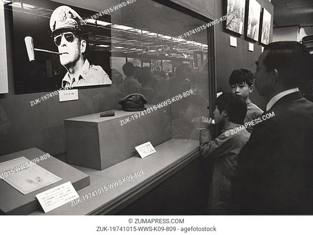 Oct 15, 1974; Tokyo, Japan; General MACARTHUR corncob pipe and hat on display. Nuclear weapons have been delivered only twice in the history of warfare