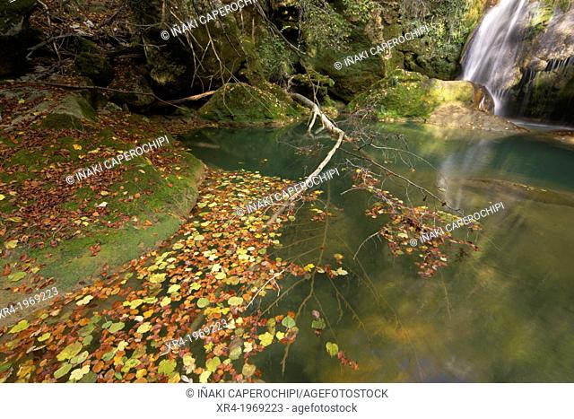 Source of the Urederra river, Urbasa, Baquedano, Navarre, Spain