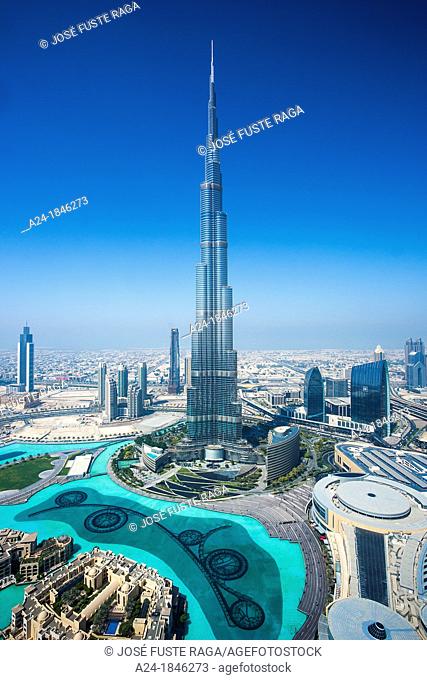 United Arab Emirates UAE , Dubai City , Down Town Dubai , Burj Khalifa Bldg