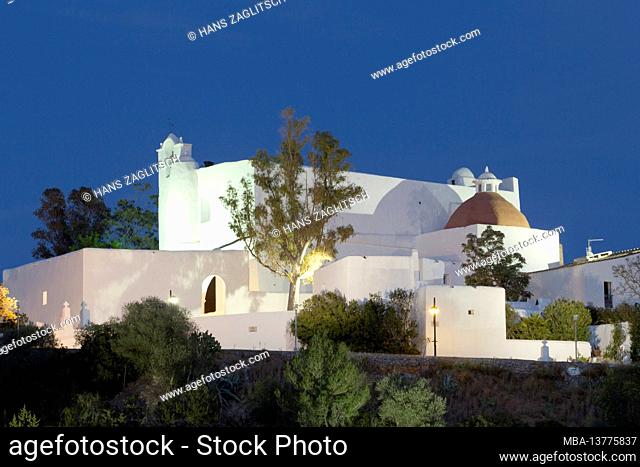 Puig de Missa with fortified church, Santa Eularia, Ibiza