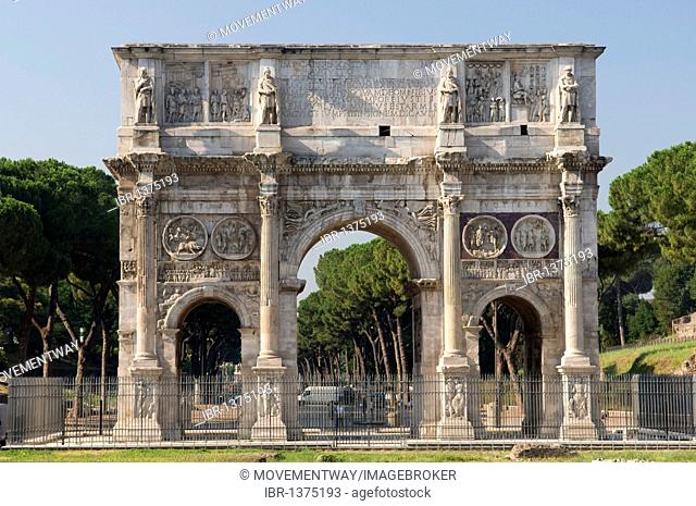 Arch of Constantine triumphal arch, Rome, Italy, Europe