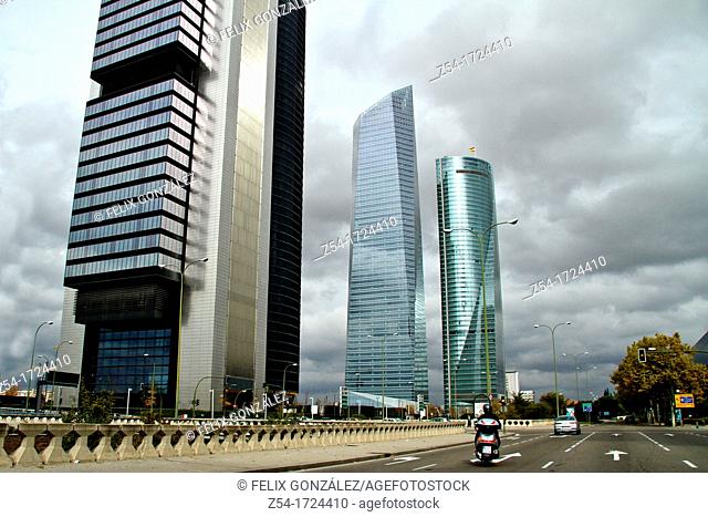 Four Towers, business area, Paseo de La Castellana, Madrid, Sapin