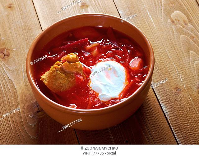 red-beet soup (borscht)