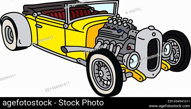 Cartoon retro hot rod Stock Photos and Images | agefotostock