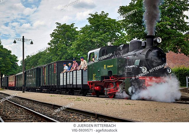 GERMANY, GANGELT, 08.07.2017, Selfkantbahn, Historical narrow-gauge railway, Schierwaldenrath, Heinsberg, North Rhine-Westphalia, Germany - Gangelt, Germany