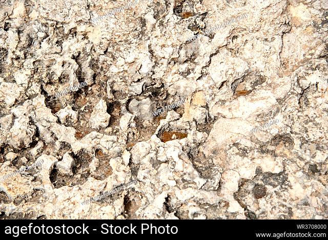 White grungy abstract background with various textures from a rocky surface