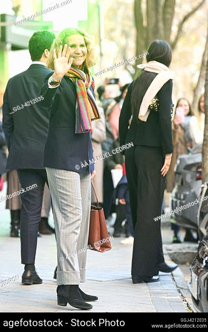 Princess Elena de Borbon, Felipe Juan Froilan de Marichalar, Victoria Federica de Marichalar leaves Pa-Bu restaurant after lunch for Princess Elena 60 Birthday...
