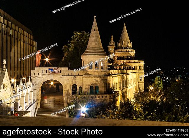 Towers of the Fishermen's Bastion in Budapest, Hungary