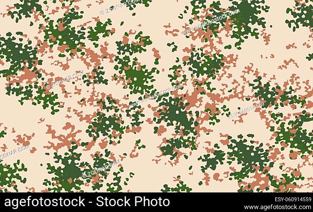 Military camouflage texture khaki print background - Vector illustration