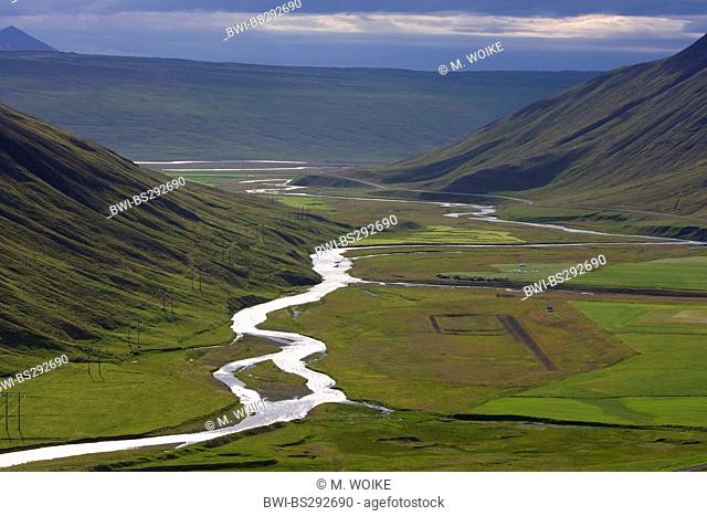 river landscape of Heradsvoetn, Iceland
