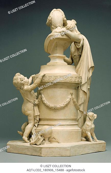Allegorical Group with the Bust of an Architect; possibly Belgian; France; 1780 - 1800; Terracotta; 67 x 41.8 x 36.5 cm (26 3, 8 x 16 7, 16 x 14 3, 8 in