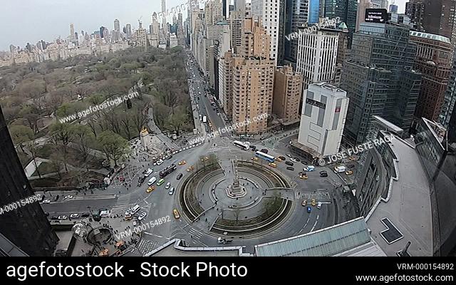 USA, New York City, Manhattan, MIdtown, Columbus Circle and Central Park