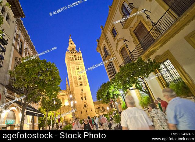 Giralda de Sevilla, Old Town, Historical Center, Sevilla, Andalucía, Spain, Europe