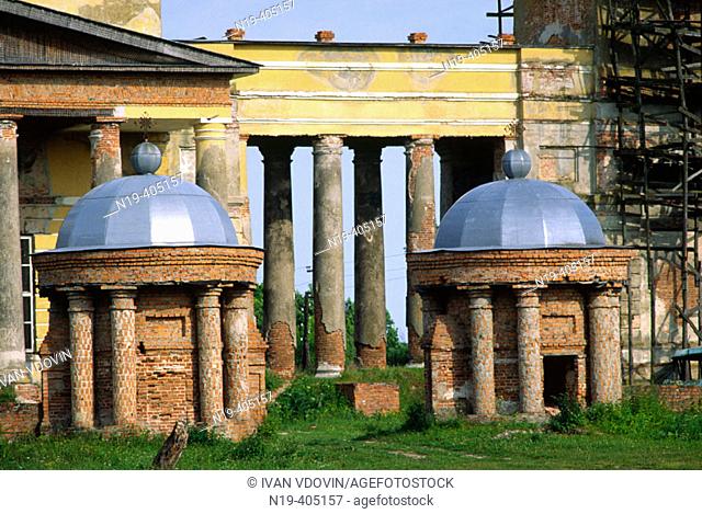 Ruins of church of St. Katherine, XVIIIth century, Lyalichi, Bryansk region. Russia