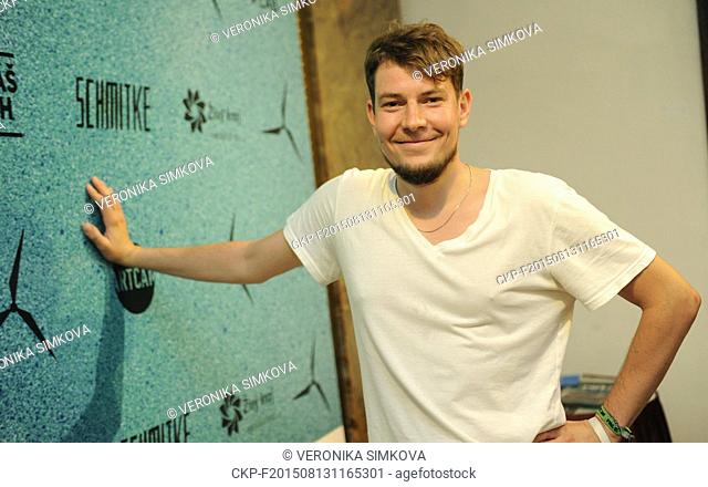 Stepan Altrichter director of the Czech-German movie Schmitke poses for photo during the premiere in Lucerna cinema, Prague, Czech Republic, on August 13th
