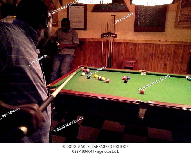 Pool game at the Bolero Bar, Harare, Zimbabwe