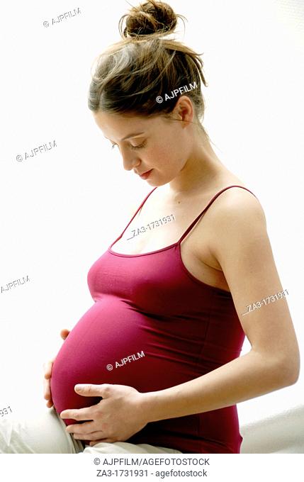 Pregnant woman at full term