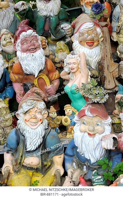 Garden gnomes, ceramic figurines