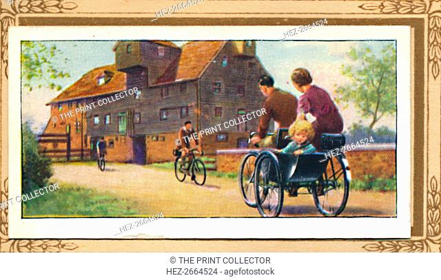 'Family Tandem with Side-Car', 1939. Artist: Unknown
