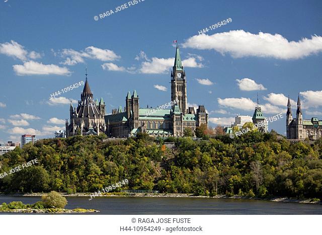 Autumn, Canada, North America, Ottawa, architecture, city, colourful, downtown, hill, landscape, parliament, skyline, touristic, travel