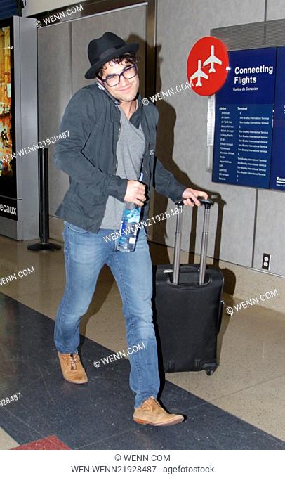 'Glee' star Darren Criss arrives at Los Angeles International Airport (LAX) Featuring: Darren Criss Where: Los Angeles, California